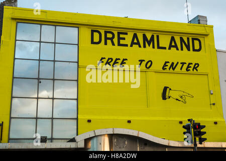 Margate direkt am Meer für Dreamland-Erbe-park Stockfoto