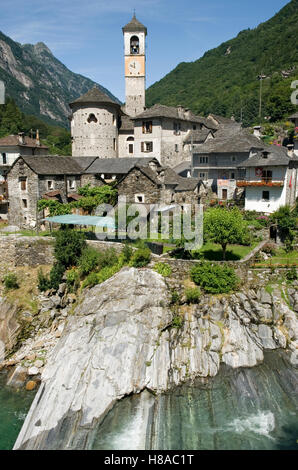 Pfarrkirche Madonna Degli Angeli, Kirche der Madonna der Engel, Lavertezzo, Tessin, Schweiz, Europa Stockfoto