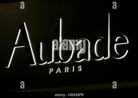 Das Logo der Marke "Aubade Paris", Berlin. Stockfoto