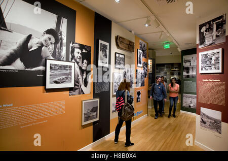 Zeigen Sie Bezug auf den mysteriösen Tod der Schauspielerin Natalie Wood auf Catalina Island Museum an Stockfoto