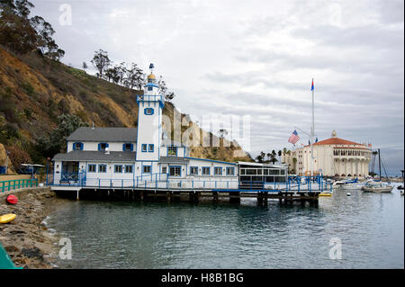 Catalina-Yacht Club und Casino / Festsaal in Avalon, Kalifornien Stockfoto