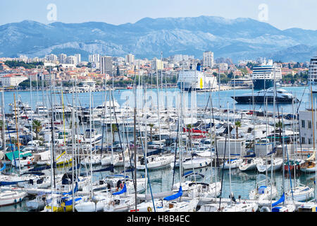 Marina in Split in Kroatien Stockfoto