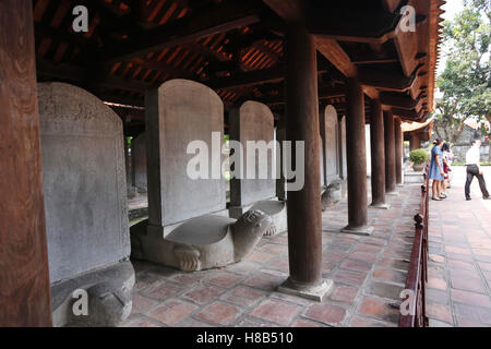 Im Volksmund genannt Van Mieu - Tempel des Konfuzius Tempel der Literatur in Hanoi. Stockfoto