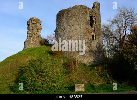 Llandovery Burgruine Carmarthenshire Wales Stockfoto