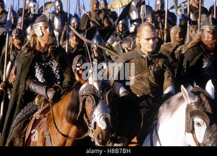 Der Herr der Ringe: sterben Rückkehr des Königs (THE LORD OF THE RINGS: THE RETURN OF THE KING) USA-NZ 2003, Regie: Peter Jackson, ORLANDO BLOOM, Schlüssel: Reiter, Soldat, Pferd Stockfoto