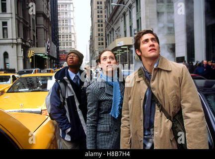 The Day After Tomorrow, (THE DAY AFTER TOMORROW) USA 2004, Regie: Roland Emmerich, EMMY ROSSUM, JAKE GYLLENHAAL, Schlüssel: New York "," Taxi "," Straße "," Fußgänger Stockfoto