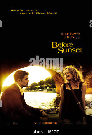 Vor Sonnenuntergang (vor Sonnenuntergang) USA 2004, Regie: Richard Linklater, ETHAN HAWKE und JULIE DELPY, Key: Plakat Stockfoto