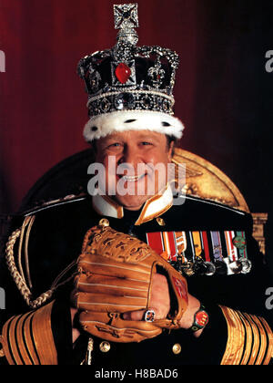 Ralph König (KING RALPH) USA 1990, Regie: David S. Ward, JOHN GOODMAN, Key: Orden, Krone, König, Würdenträger Stockfoto