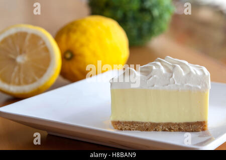 Zitronen-Käsekuchen Stockfoto