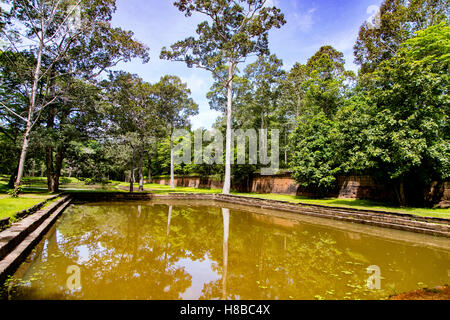 Pool, Teich, Königspalast, Angkor Thom, Kambodscha Stockfoto