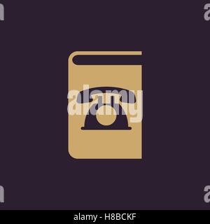 Telefonbuch-Symbol. Vektor-Design. Telefonbuch, Telefonbuch-Symbol. Web. Grafik. JPG. AI. App-Logo. Objekt. flache. Bild. Melden Sie sich. EP Stock Vektor