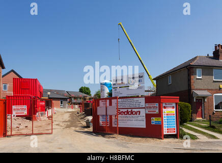 Bau In Arbeit auf neue Sozialwohnungen unter der Marke "Haus zum Bolton" in dem Dorf Blackrod. Stockfoto