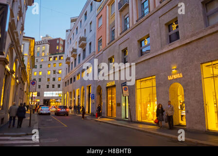 Via Monte Napoleone, Quadrilatero Delle Moda, Mailand, Lombardei, Italien Stockfoto