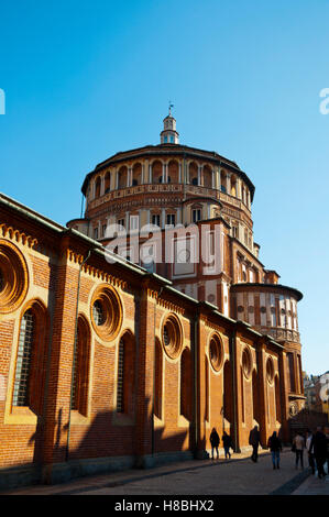 Kirche Santa Maria Delle Grazie mit Leonardo da Vinci Abendmahl Gemälde, Piazza di Santa Maria Delle Grazie, Mailand, Ita Stockfoto