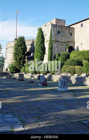 Triest, Italien, Forense romanische Basilika & Schloss Sankt Giusto Stockfoto