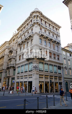 Triest, Italien, Casa Smolars, Terni-Dei Rossi Gebäude Stockfoto