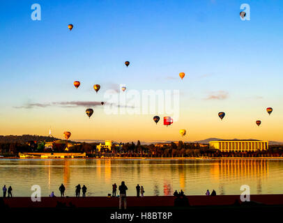 Heißluft-Ballon-Fiesta in Canberra Stockfoto