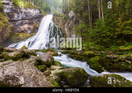 Die majestätischen Gollinger Wasserfall in der Nähe von Golling eine der Salzach in Österreich, Europa Stockfoto