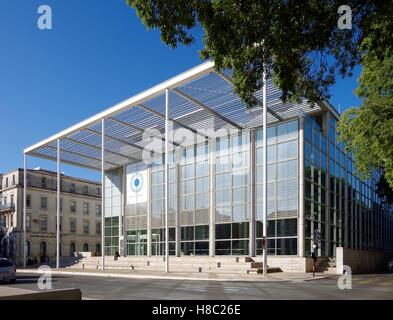 Carré d ' Art Nîmes, Frankreich Galerie & Bibliothek Stockfoto