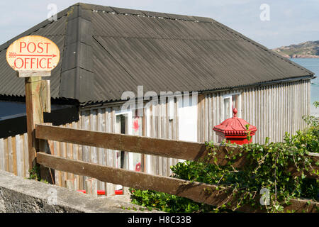 Iona, Schottland - Baile Mhor, das Dorf. Das Postamt. Stockfoto