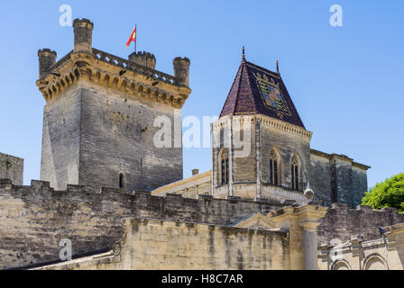 Der Herzog Schloss Le Herzogtum d'Uzès, Uzès Gard, Frankreich Stockfoto