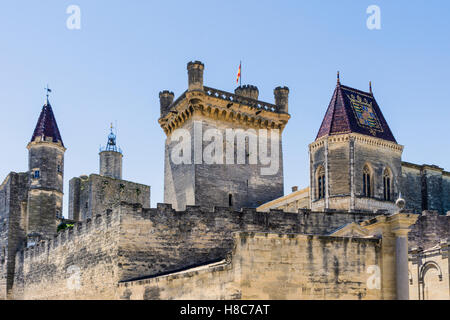 Der Herzog Schloss Le Herzogtum d'Uzès, Uzès Gard, Frankreich Stockfoto