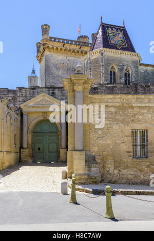 Der Herzog Schloss, Le Herzogtum d'Uzès, Uzès, Gard, Frankreich Stockfoto