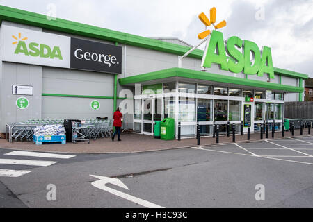 ASDA Supermarkt, Gillingham Dorset UK Stockfoto