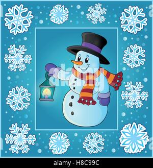 Weihnachtsgrußkarte Thematik 5 - eps10-Vektor-Illustration. Stock Vektor