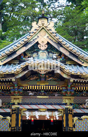 Detail der Tōshōgū-Schrein in Nikko, Japan Stockfoto