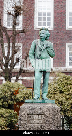 Denkmal Edvard Grieg in Byparken. Bergen. Norwegen Stockfoto