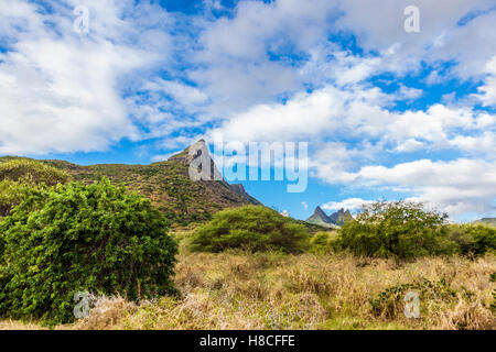 Gipfel der Montagne du Rempart und Trois Mamelles, Mauritius Stockfoto