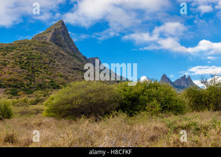 Gipfel der Montagne du Rempart und Trois Mamelles, Mauritius Stockfoto