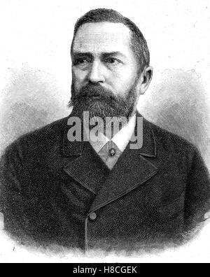 Friedrich Hermann Otto Finsch, war 8. August 1839 - 31. Januar 1917, Braunschweig, ein deutscher Ethnograph, Naturforscher und kolonialen Explorer., Holzschnitt aus dem Jahre 1892 Stockfoto