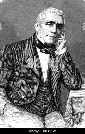 Augustin Eugène Scribe war 24. Dezember 1791 - 20. Februar 1861, ein französischer Dramatiker und Librettist, Holzschnitt aus dem Jahre 1892 Stockfoto