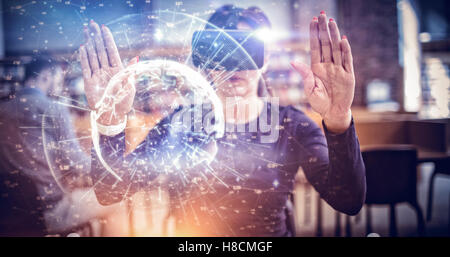 Zusammengesetztes Bild Bild der Erde mit unterschiedlichen Zeiten Stockfoto