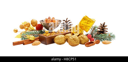 Weihnachten lineare Komposition zum Thema Weihnachten backen, isoliert Stockfoto