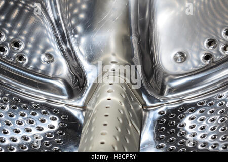 Im Inneren der Trommel einer Waschmaschine Stockfoto