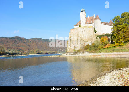 Schönbühel-Aggsbach: Schloss, Schloss Schönbühel, Donau, Wachau, Niederösterreich, Niederösterreich, Österreich Stockfoto