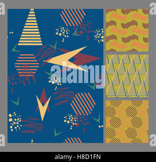 Retro Vintage 80 Memphis Stil der Mode-Illustration. Stockfoto