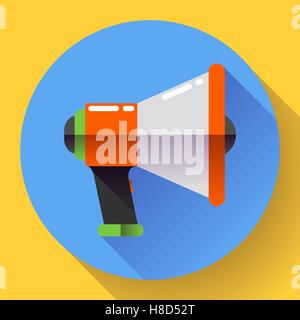 Megaphon Symbol Vektor. Virales Marketing. Flache Design-Stil Stock Vektor