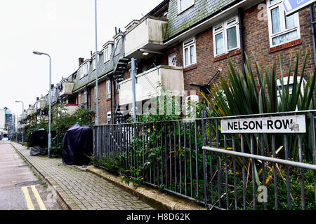 Nelson-Zeile in Brighton Rat Wohnungen Immobilien UK Stockfoto