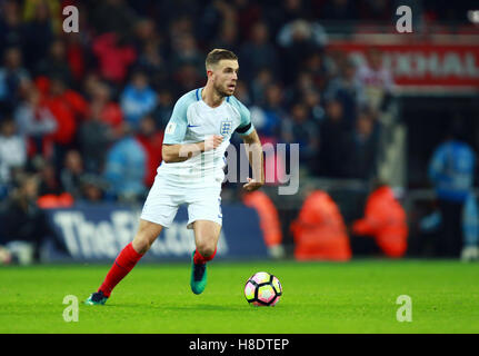 London, UK. 11. November 2016. England gegen Schottland - FIFA World Cup 2018 Qualifier. London, UK. 11.11.2016 Jordan Henderson (E) © Paul Marriott Photography Credit: Paul Marriott/Alamy Live-Nachrichten Stockfoto