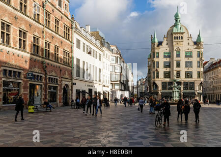 Amagertorv (Amager Square) in Kopenhagen, Dänemark Stockfoto