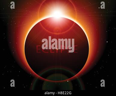 Raum-Abstraktion-Hintergrund mit Planeten Stock Vektor