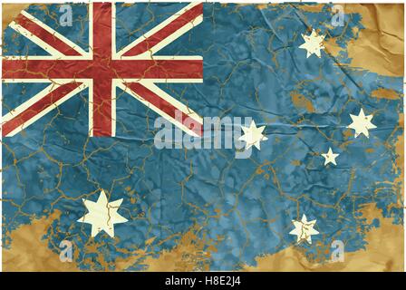 Vintage australische Flagge Stock Vektor