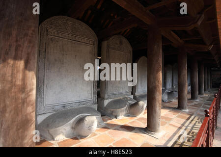Im Volksmund genannt Van Mieu - Tempel des Konfuzius Tempel der Literatur in Hanoi. Stockfoto