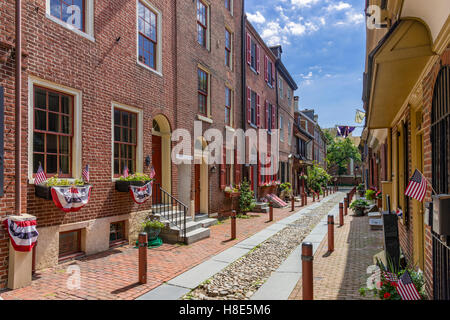 Elfreth Gasse Philadelphia USA Stockfoto