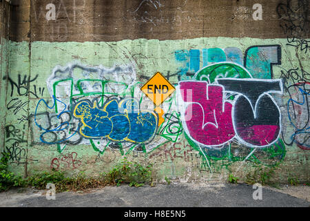 Graffiti, Dead End Street, New York City, New York USA Stockfoto