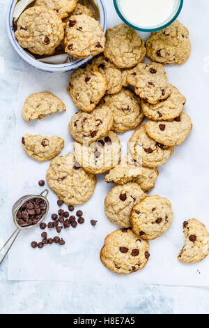 Haferflocken Chocolate Chip Cookies Stockfoto